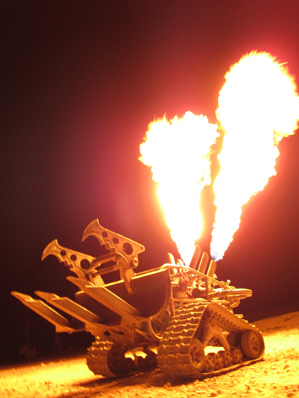 Killdozer, a festival performance robot